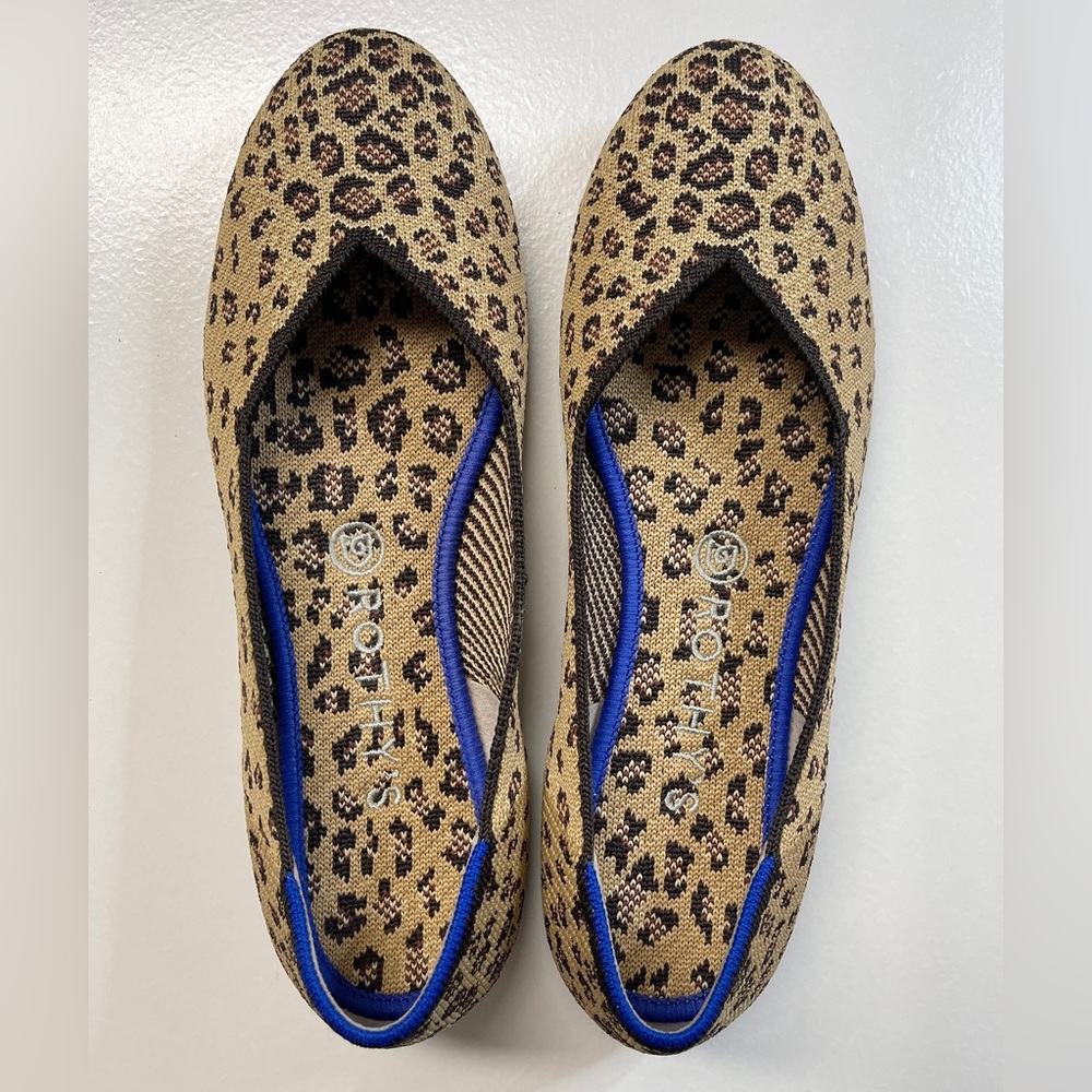 Like New! Rothy’s Flat - Cheetah 8.5